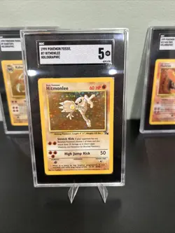 Pokemon Fossil Holo Lot 3 Cards Moltres Hitmonlee And Kabutops Graded SGC - Image 4