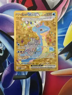 Pokemon TCG Cards Lapras ex SVP164 Black Star Promo Full Art Gold Rare NM - Image 1
