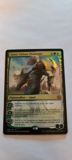 MTG Ajani, Valiant Protector (Foil) - 185/184 - Aether Revolt - Mythic Rare - NM - Image 1