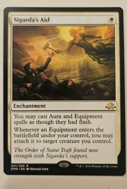 Sigarda's Aid MTG Eldritch Moon Near Mint Rare (42/205) - Image 1