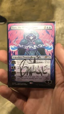 Signed Jace the Mind Sculptor Pro Tour Promo Wizard of Barge Secret Lair Sleeve - Image 1