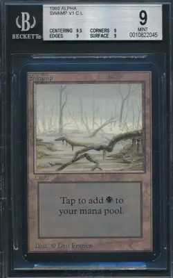 Alpha Swamp BGS 9 Graded Magic MTG (2045) -magicgraders- - Image 1