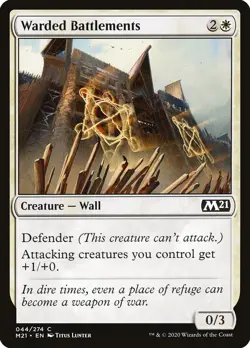 Warded Battlements (44) – Core Set 2021 M21 – MTG Magic the Gathering - Image 1