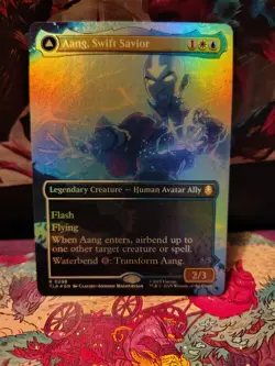 Aang, Swift Savior Borderless Foil Avatar:TLA Rare NM - Image 1