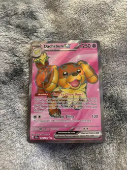 Pokemon TCG Stellar Crown Dachsbun EX Full Art Card 160/142 - Image 1