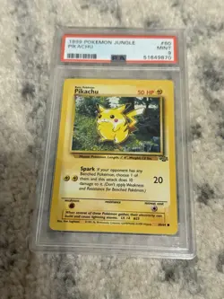 Pokemon TCG PSA 9 Pikachu Jungle 60/64 Regular Unlimited Common - Image 1