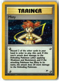 Misty ⭐ 18/132 Holo Rare Gym Heroes 2000 Pokemon NM/LP - Image 1
