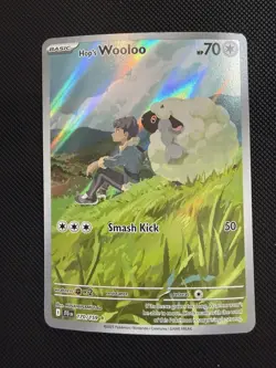 Pokemon TCG Hop's Wooloo 170/159 Sv09: Journey Together IR Holo Card - Image 1