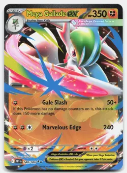 Mega Gallade ex 048/086 Double Rare ME04: Chaos Rising Pokemon Near Mint - Image 1