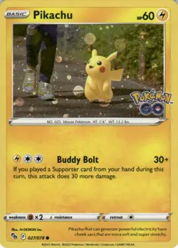 Pokemon GO #027/078 Pikachu Cosmos Holo - Image 1