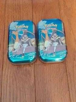 Pokemon TCG Crown Zenith Leon And Charizard Mini Tin (Lot Of 2) - Image 1