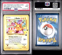 Pikachu 24 Celebrations PSA 9 Mint Birthday Classic Collection Pokemon - Image 3