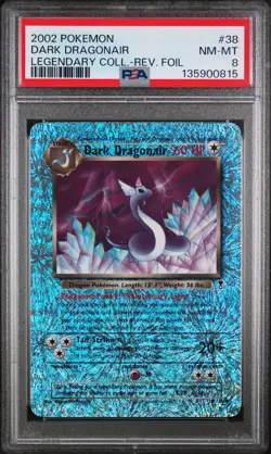 Dark Dragonair Reverse Holo #38 2002 Pokemon Legendary Coll. PSA 8 - Image 1