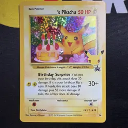 Nintendo Pokemon TCG Wotc Promo _____'s Pikachu 24 Holo Promo English 1999 - Image 1