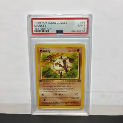 1999 Pokemon Jungle 1st Edition #55 Mankey PSA 9 - Image 1
