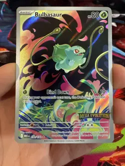 Pokemon TCG Bulbasaur 133/132 Mega Evolutions STAMPED Promo Near Mint - Image 1