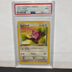 1999 POKEMON JUNGLE 1ST EDITION #54 JIGGLYPUFF PSA 9 - Image 1