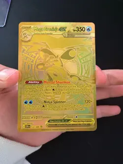 Pokemon TCG Mega Greninja ex 122/086 Chaos Rising Hyper Rare Gold - Image 1
