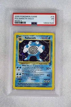 Poliwrath 15/130 PSA 1 Base Set 2 Holo Rare 2000 Pokemon WoTC - Image 1