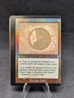 Springleaf Drum (118) FOIL -MTG- Brothers War: Retro Frame Artifacts -MISCUT- NM - Image 1
