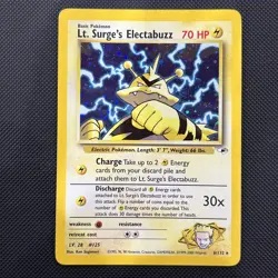 Pokemon Lt Surges Electabuzz 6/132 Gym Heroes Holo LP - Image 1