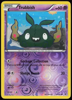 Trubbish 48/101 Common Noble Victories Pokemon Reverse Holo Moderately Played - Image 1