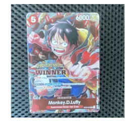 Bandai One Piece CCG Monkey.D.Luffy ST01-012 6000 Power Winner Foil Promo - Image 1