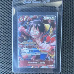 Bandai One Piece CCG Monkey.D.Luffy ST01-012 6000 Power Winner Foil Promo - Image 3