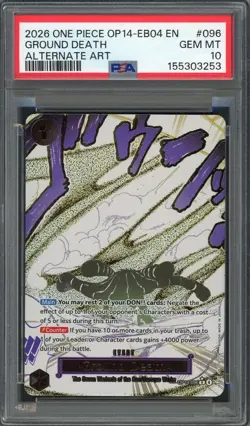 PSA 10 Ground Death (Alt Art) EB04 OP14-096 EN One Piece B20 - Image 1