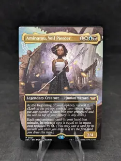 Aminatou, Veil Piercer - MTG- Commander: Duskmourn: House of Horror - MISCUT- NM - Image 1