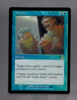 MTG Donate Urza's Destiny Foil Rare Actual Pics NM - Image 1