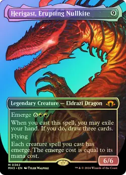 MTG FOIL Herigast, Erupting Nullkite Borderless - Modern Horizons 3 #362 - Image 1
