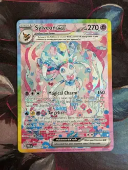 Pokemon SV Prismatic Evolutions Sylveon EX SIR 156/131 Special Illustration Rare - Image 1