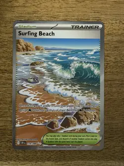Surfing Beach Full Art [NM] - ME04: Chaos Rising 114/086 Pokemon TCG II - Image 1