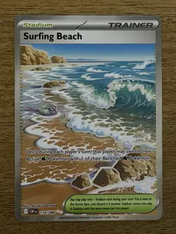 Surfing Beach Full Art [NM] - ME04: Chaos Rising 114/086 Pokemon TCG III - Image 1