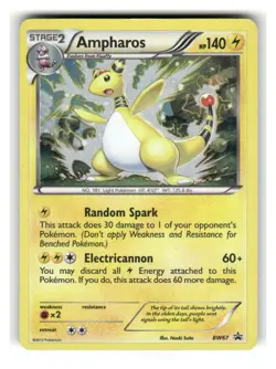Ampharos BW67 Holo Promo Black And White Promo Pokemon Moderately Played - Image 1