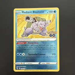 Radiant Blastoise - 018/078 - Pokemon Go Sword & Shield Radiant Rare NM - Image 1
