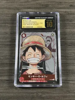 CGC 10 PRISTINE One Piece 2022 Monkey D. Luffy P-001 Collection 25th Anniversary - Image 1