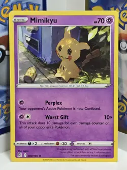 Mimikyu - 080/196 - Non-Holo Rare - Lost Origin - NM/M - Pokemon Card - Image 1