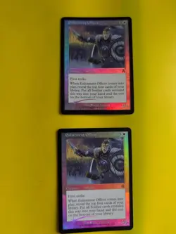 Enlistment Officer x2. Soldier. Apocalypse. Old Border FOIL. MTG 2 Card. - Image 1