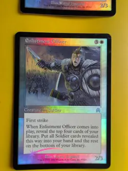 Enlistment Officer x2. Soldier. Apocalypse. Old Border FOIL. MTG 2 Card. - Image 3