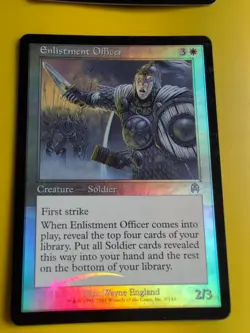 Enlistment Officer x2. Soldier. Apocalypse. Old Border FOIL. MTG 2 Card. - Image 4