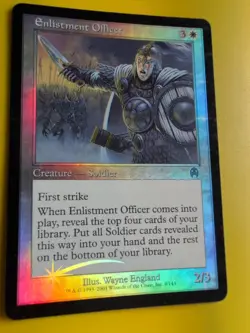 Enlistment Officer x2. Soldier. Apocalypse. Old Border FOIL. MTG 2 Card. - Image 5