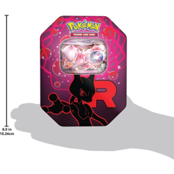 Pokemon Trading Card Game TCG: Team Rocket Tin 5 Booster Packs - Mewtwo ex - Image 2