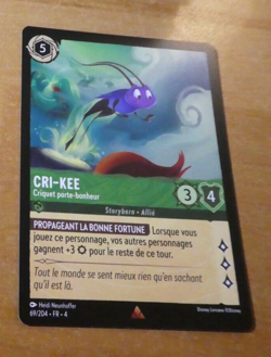 LORCANA TRADING CARD DISNEY CHAPITRE 4 CARTE CRI-KEE 69/204 RARE FR MINT - Image 1