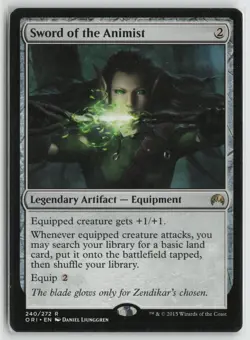 Sword of the Animist Lightly Played 240 Magic Origins Magic: The Gathering - Image 1