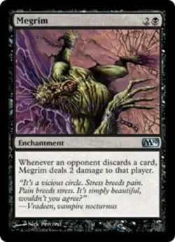 MTG Megrim, Magic 2010, Damaged, English - Image 1