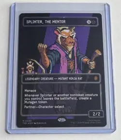 Splinter, the Mentor #89 Commander TMNT Borderless Surge Foil Mythic MTG NM - Image 1