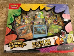 Pokemon TCG Ascended Heroes Deluxe Pin Collection Sealed New - Image 1