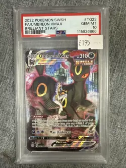 Pokemon TCG Umbreon VMAX Brilliant Stars TG23/TG30 PSA 10 GEM MINT - Image 1
